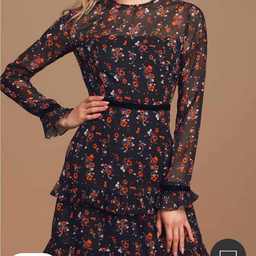 Floral black dress from LuLus